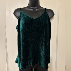 Naked Zebra Green Velvet Camisole